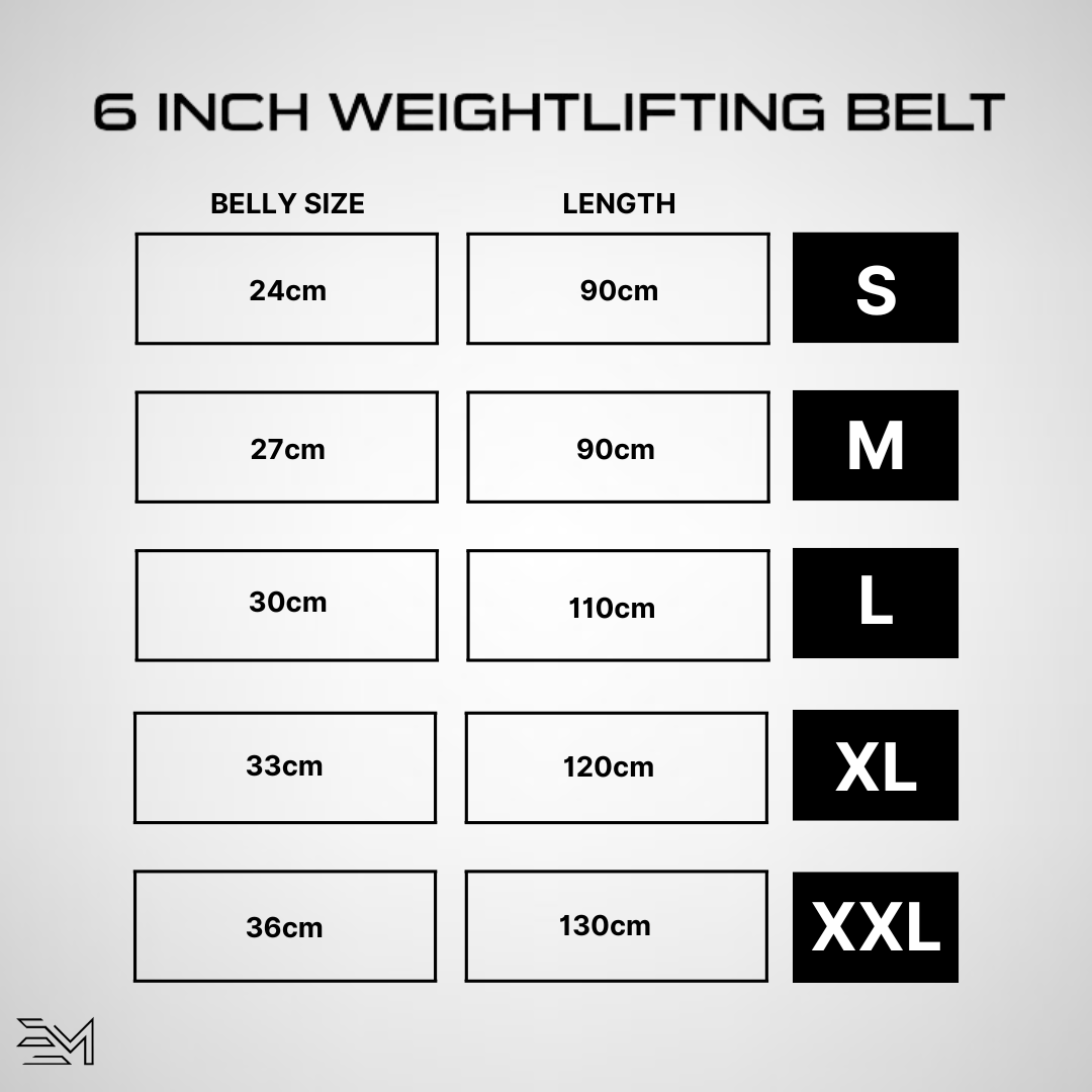 Black/White Elite Muscle 6" Leather Weight Lifting Belt